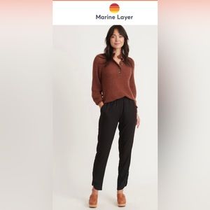 Marine Layer Allison Respun Pant in Black, size L